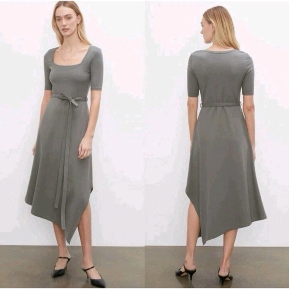 Club Monaco Dresses & Skirts - NWT CLUB MONACO Women's Midi Dress Square Neckline Large Olive Gray
